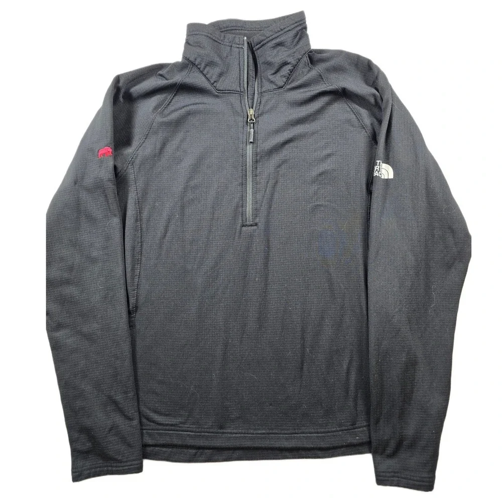 The North Face Quarter Zip Pullover Mens Medium Black Mock Neck Mammoth